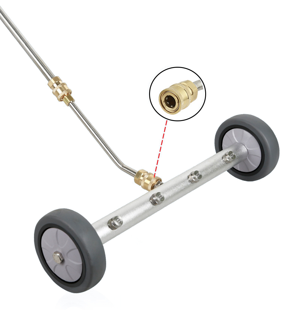 Tools Qa - เครื่องฉีดน้ำแรงดันสูง 5000PSI พร้อมหัวฉีดแบบแปรงสำหรับทำความสะอาดโครงรถยนต์ ถนน และสวน รุ่น