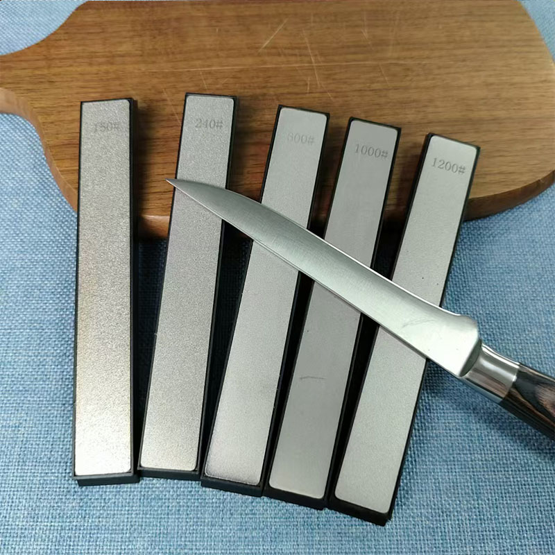 Sharpening Stone Whetstone - ชุดหินลับคมเพชร 4 ชิ้น หลายขนาด สำหรับมีดและเครื่องมือ พร้อมตัวช่วยปรับมุม