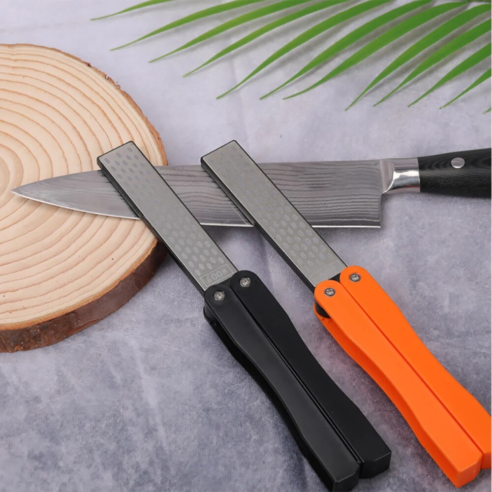 เครื่องลับมีดเพชรแบบพับได้สองด - Sharpening Stone Whetstone บทวิจารณ์และราคา